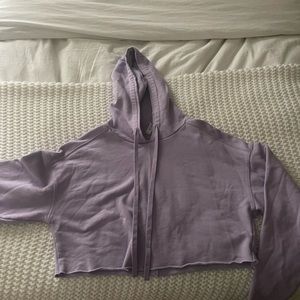 Alo Yoga Purple Cropped Hoodie